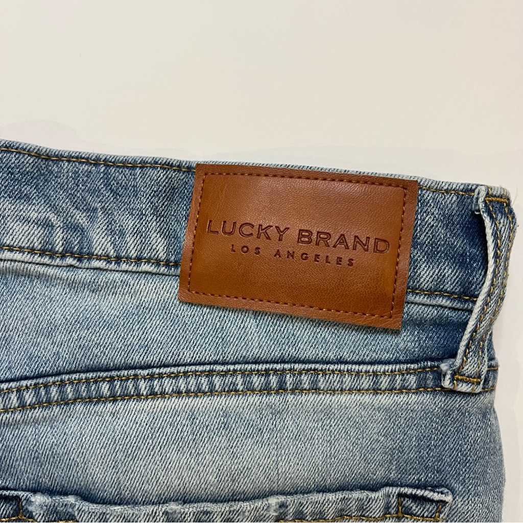 Lucky Brand Mens Distressed Denim 710 Slim Fit Jeans Size 3232